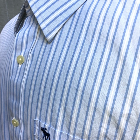 EUC ABERCROMBIE & FITCH MENS XXL STRIPED BUTTON-UP - Picture 4 of 6